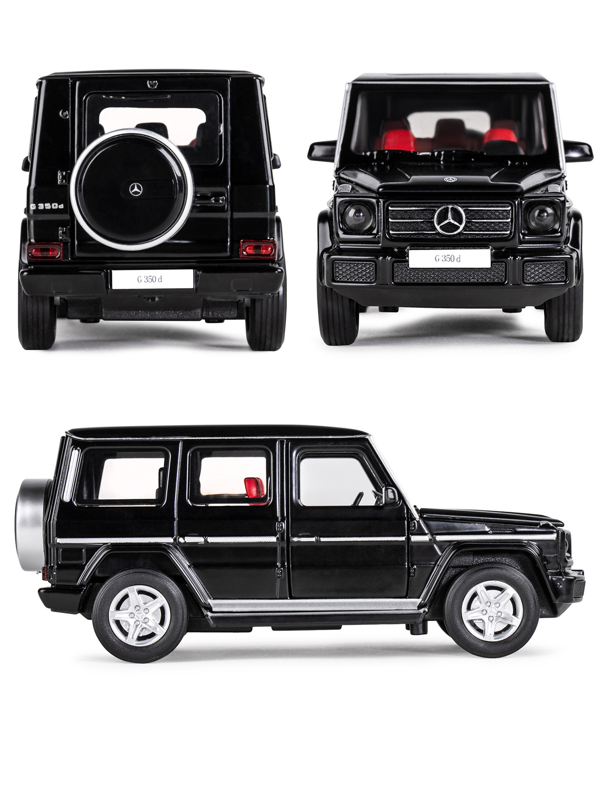 Внедорожник АВТОпанорама Mercedes Benz G350d 1:32 черный JB1200188 - фото 5