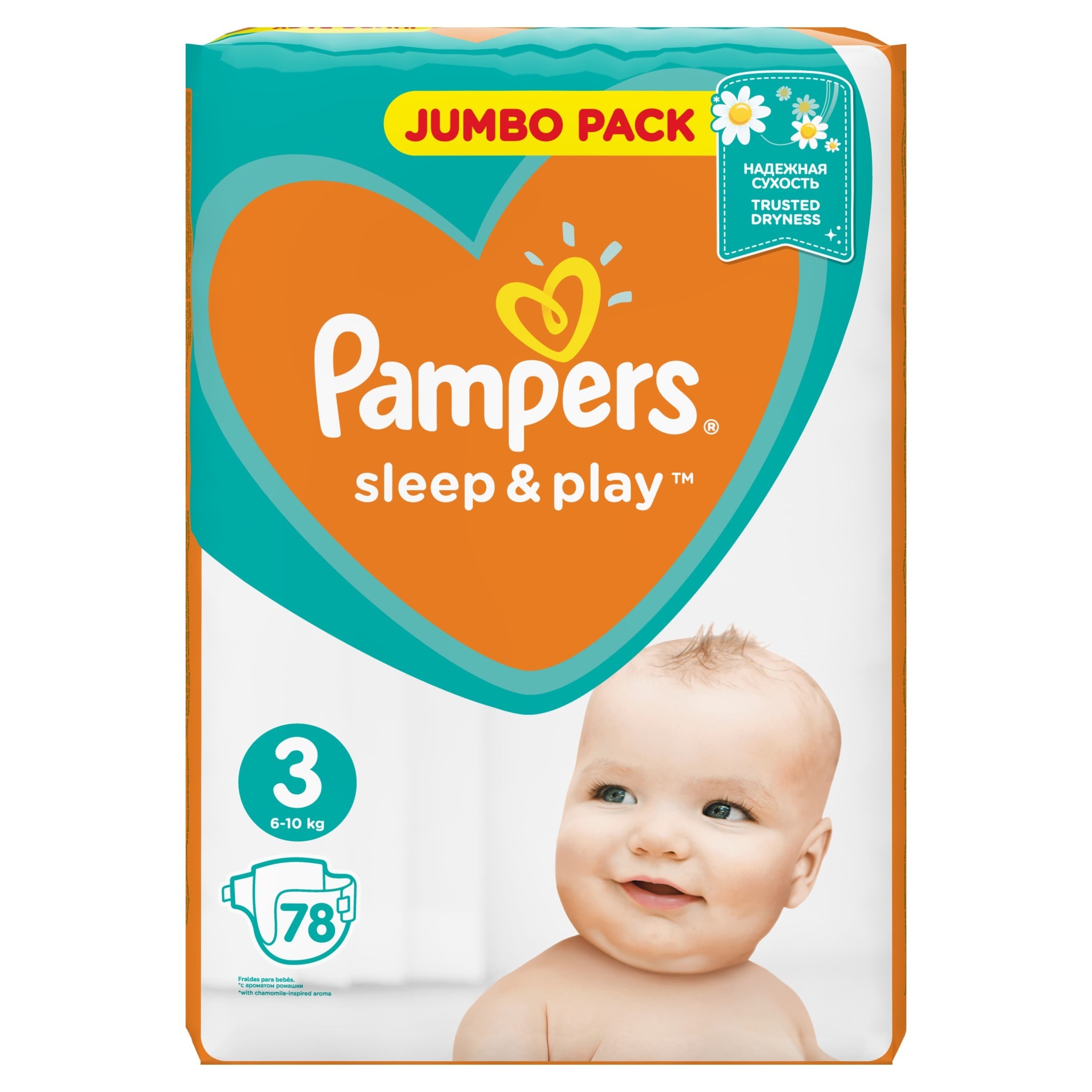 Подгузники Pampers Sleep and Play 3 6-10кг 78шт - фото 2