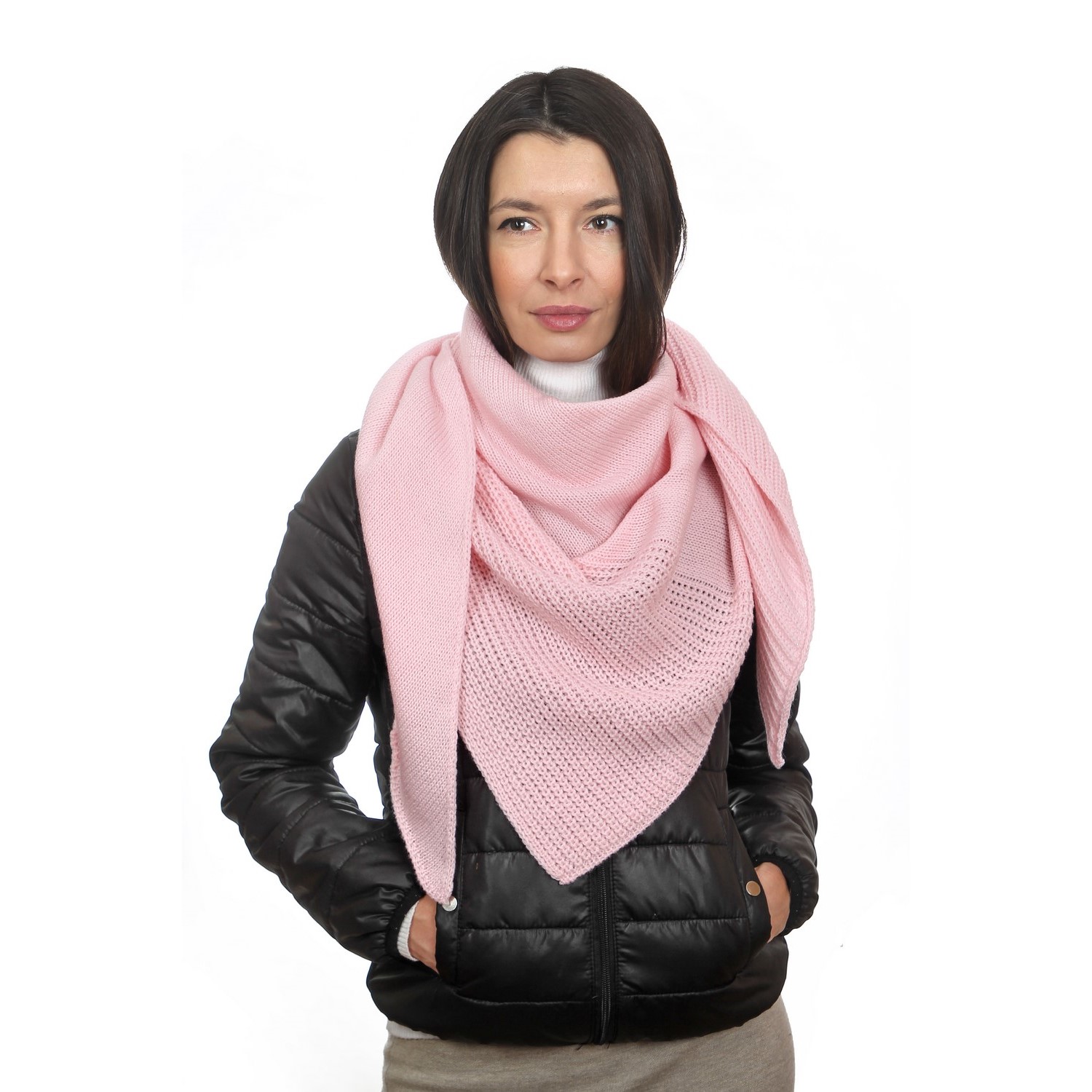 Косынка-шарф GOLDENIKA scarf_kerchief_prosto_light pink - фото 1