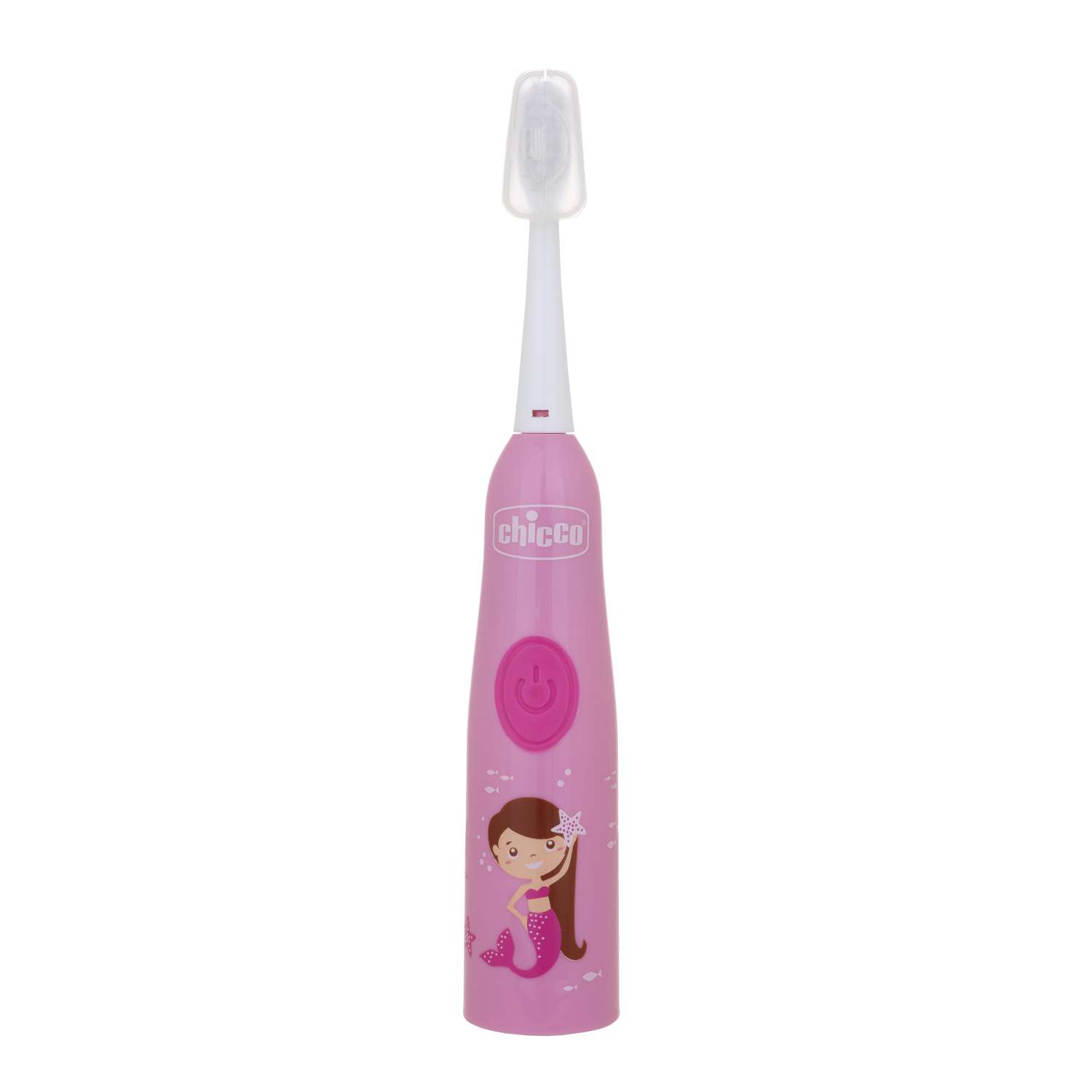 Электрическая зубная щетка Chicco для девочки мягкие щетинки для детей от 3 лет сменная насадка в комплекте - фото 1