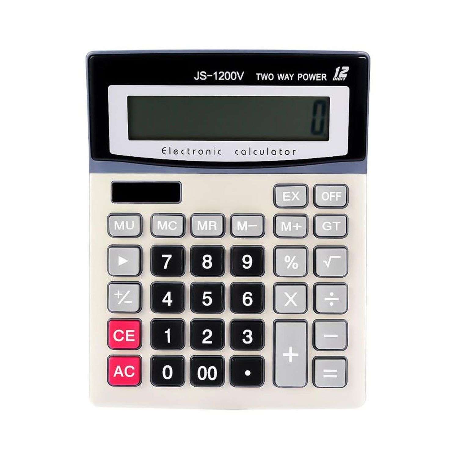 Калькулятор Uniglodis Настольный 12-разрядный с двойным питанием - фото 1
