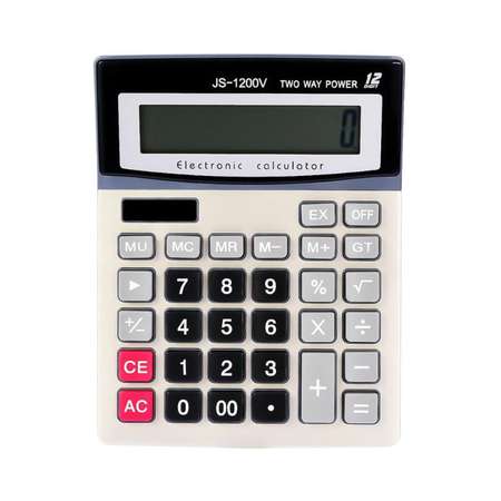 Калькулятор Uniglodis Настольный 12-разрядный с двойным питанием