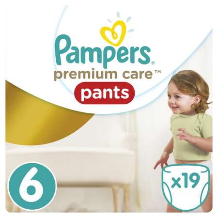 Подгузники-трусики Pampers Premium Care 6 16+кг 19шт