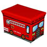 Пуф-короб Uniglodis для хранения игрушек Пожарная машина красный