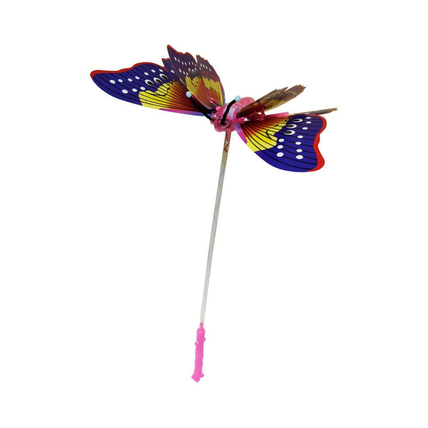 Игрушка светящаяся Beroma Бабочка розовая с фиолетовыми крыльями на палочке - фото 1