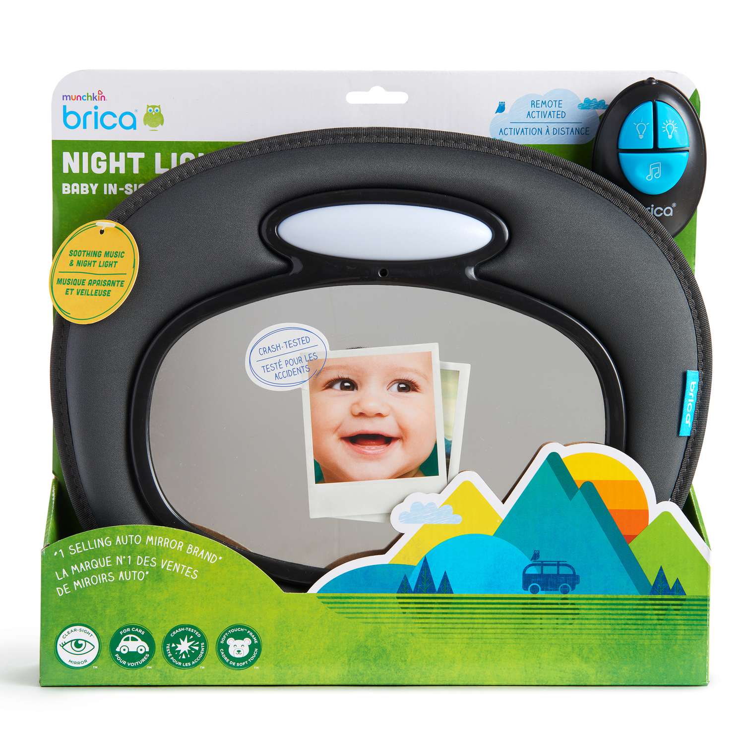 Зеркало для контроля за ребёнком Munchkin Brica Night light baby in-sight mirror музыкальное 11094 - фото 2
