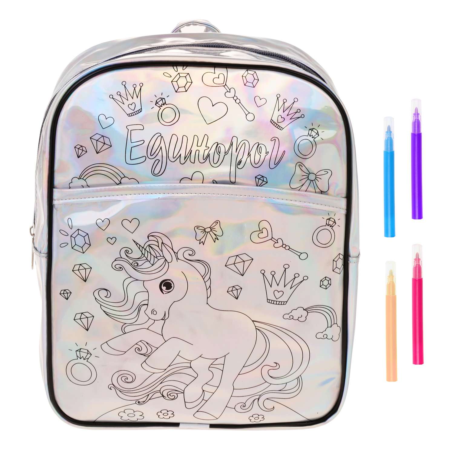Набор для творчества Color Puppy роспись рюкзака Единорог на поляне - фото 1