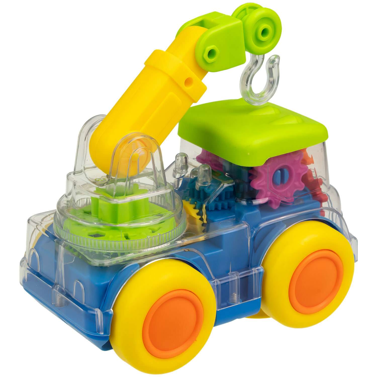 Интерактивная игрушка 1TOY Автокран прозрачный с световыми и звуковыми эффектами - фото 2