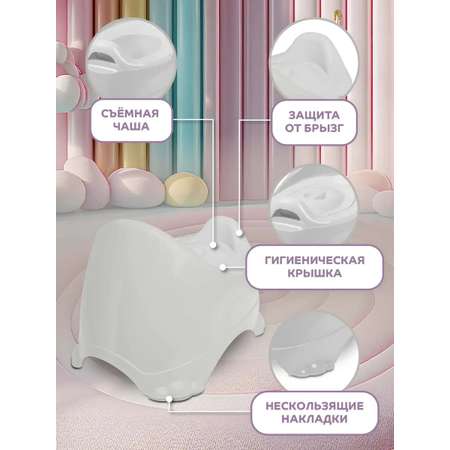 Горшок детский Компания Друзей анатомический с крышкой размер M