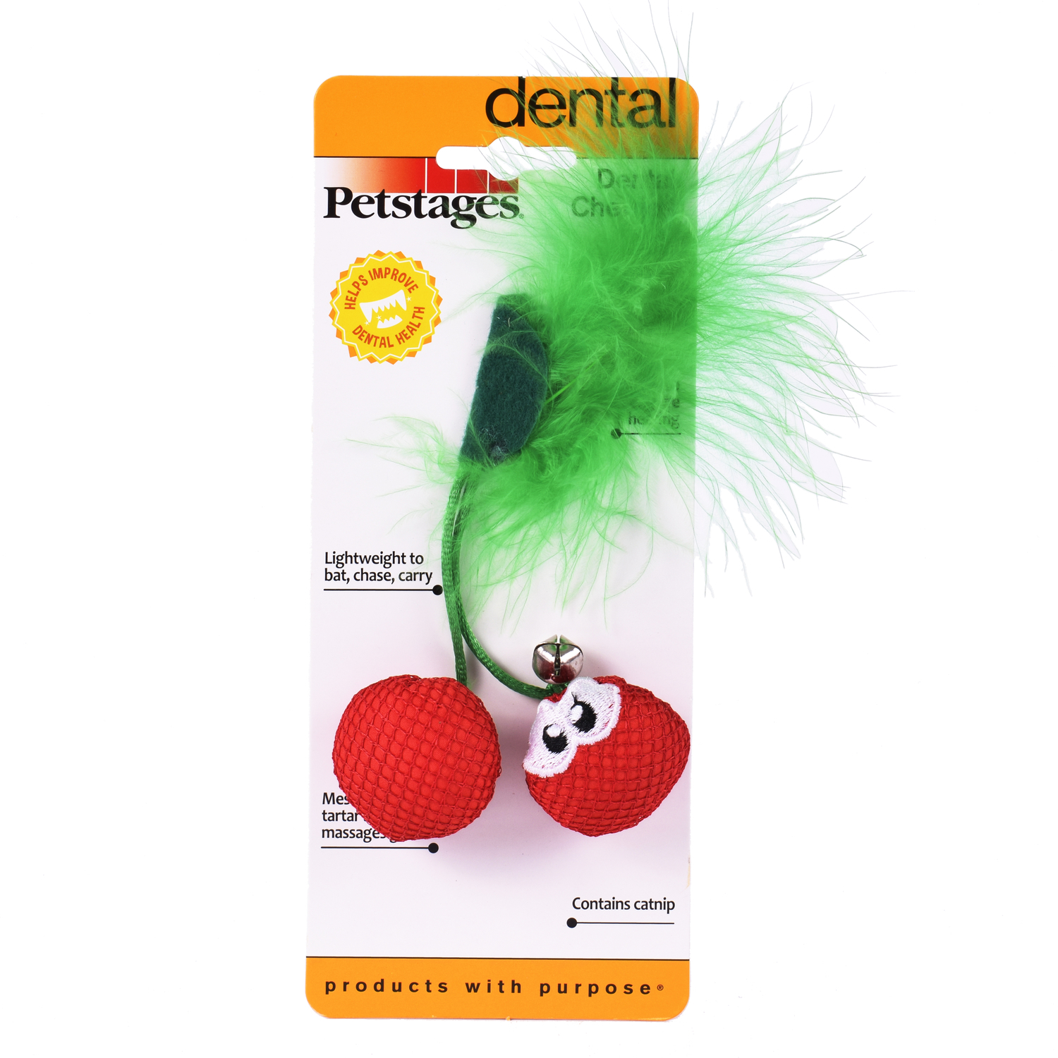 Игрушка для кошек Petstages Dental Вишни с кошачьей мятой 67833 - фото 2