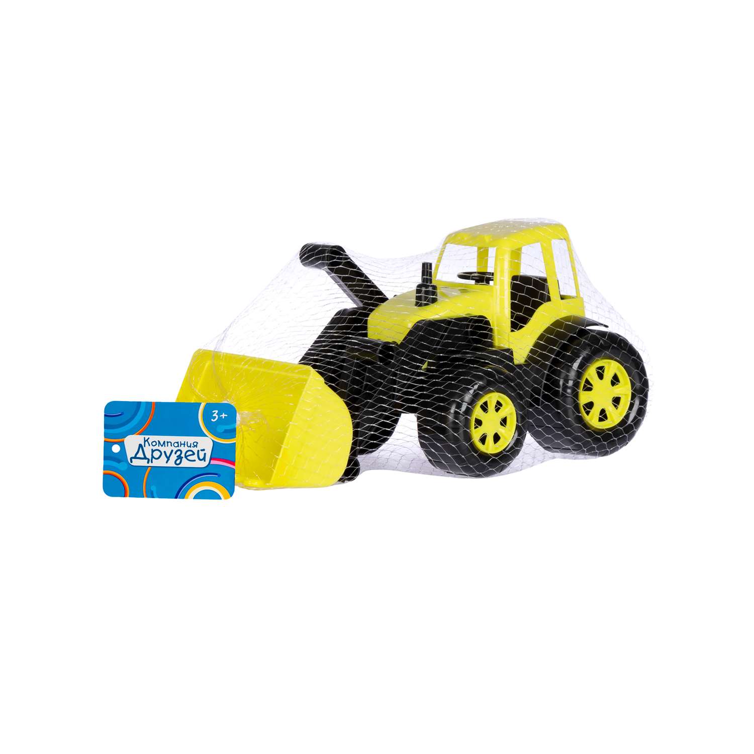 Машинка ДЖАМБО Трактор с ковшом желтый JB5300686 - фото 14