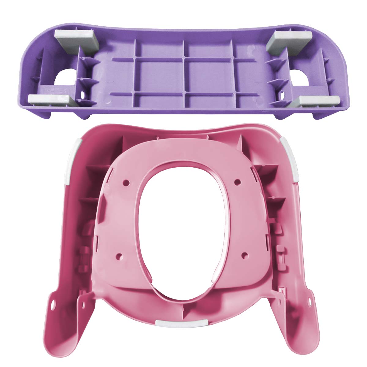 Мягкое сиденье для унитаза WiMI с лестницей и 2 накладками розовое - фото 6