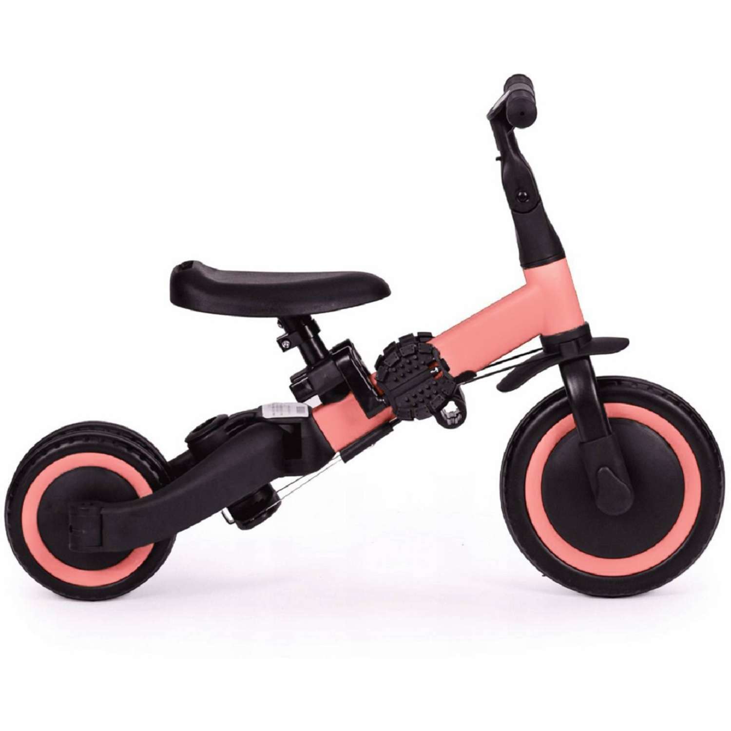 Беговел-велосипед R-Wings 4в1 с родительской ручкой розовый - фото 11