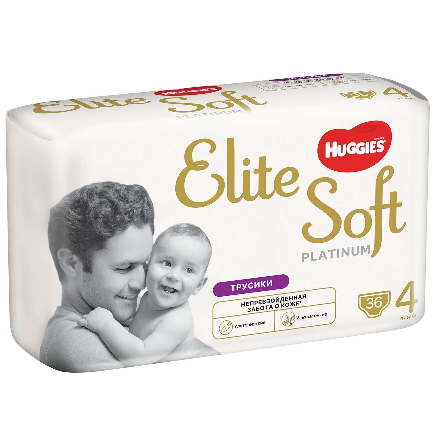 Подгузники-трусики Huggies Elite Soft Platinum 4 9-14кг 36шт - фото 2