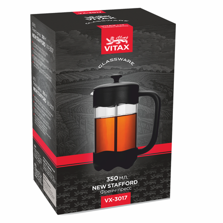 Чайник-кофейник Vitax из высококачественного особо прочного термостойкого боросиликатного стекла 350 мл