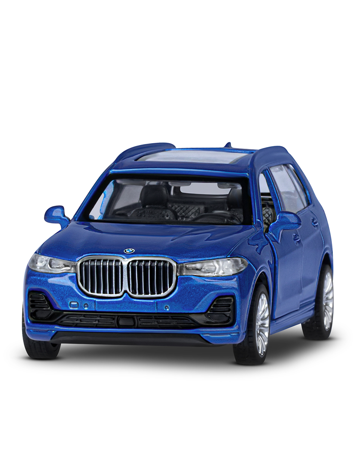 Внедорожник АВТОпанорама BMW X7 1:44 синий JB1251257 - фото 9