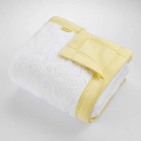 Плед для новорожденных Mrs.Stretch Mr.Jersy 80х80 см с утепленной трикотажной подкладкой цвет молочный/желтый