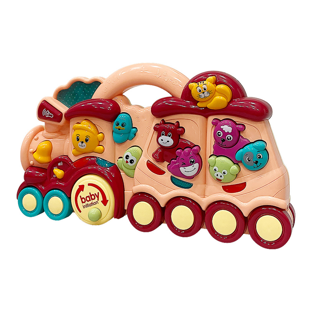 Развивающий игровой центр EVERFLO Baby train HS0438200 розовый - фото 6