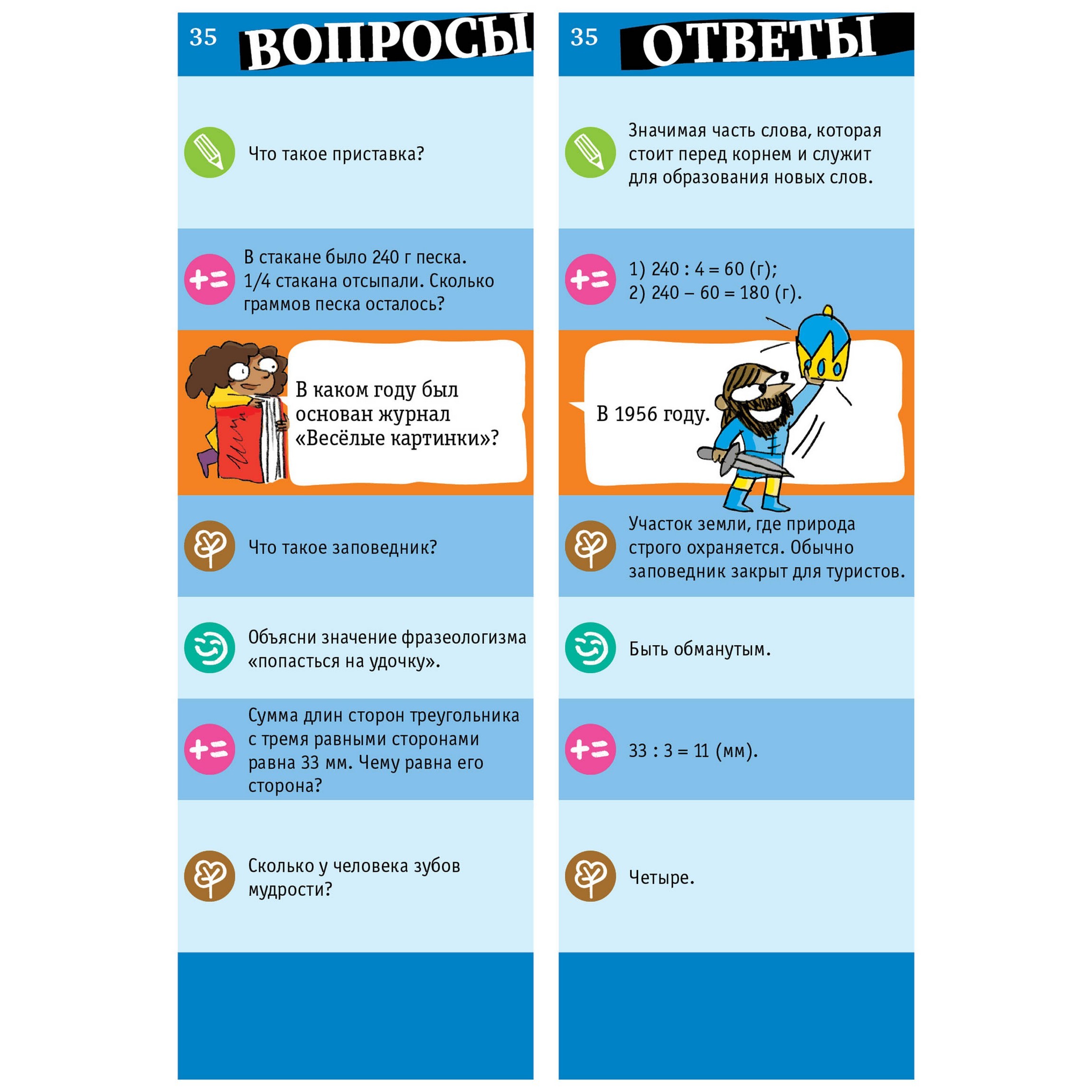 Вопросы и ответы для викторины