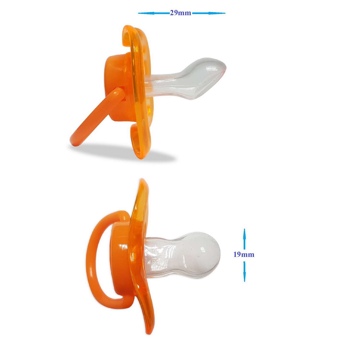 Соска-пустышка Baby Land анатомическая силиконовая 6мес+ оранжевый - фото 3