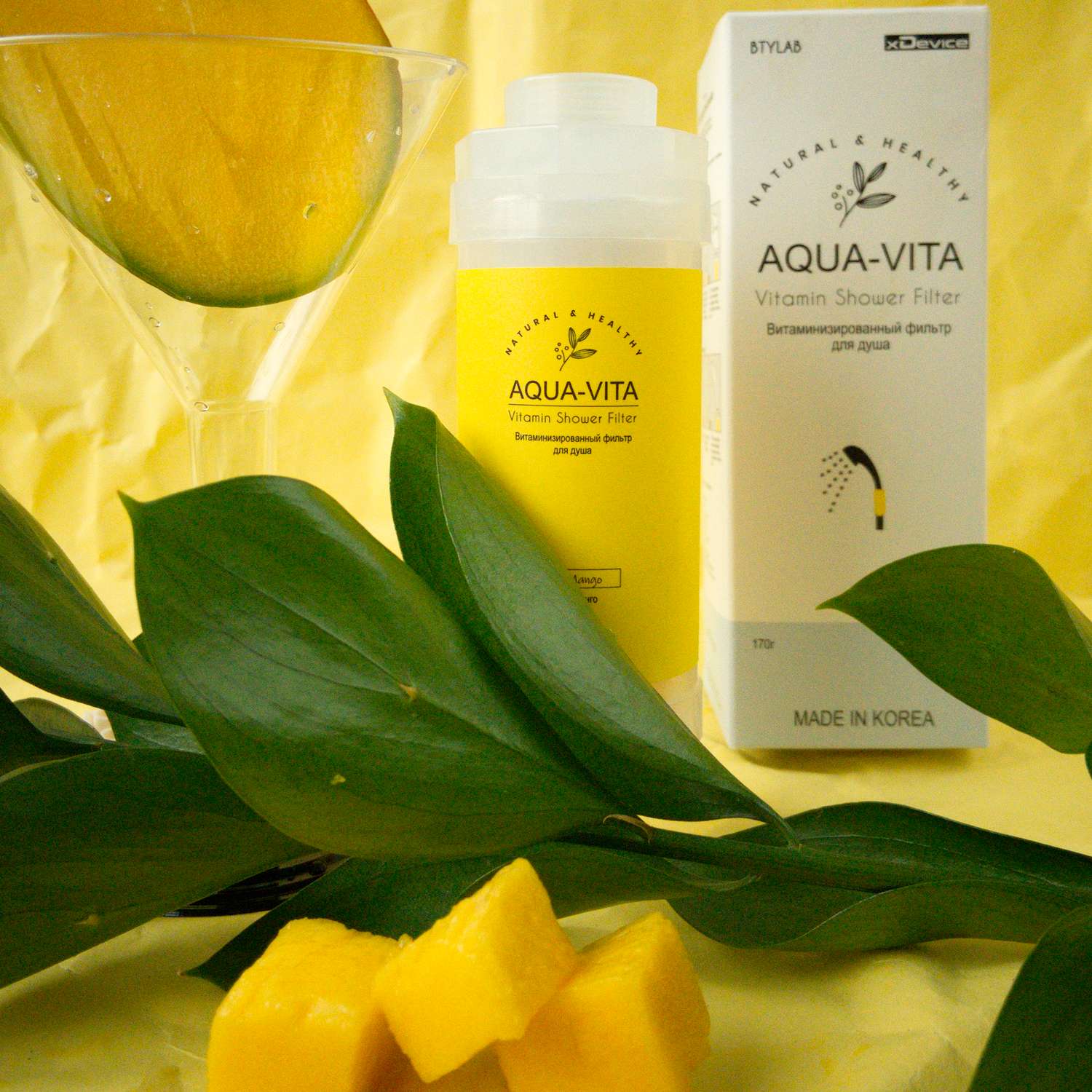 Фильтр для душа Aqua-Vita витаминный и ароматизированный Медовый Манго - фото 5
