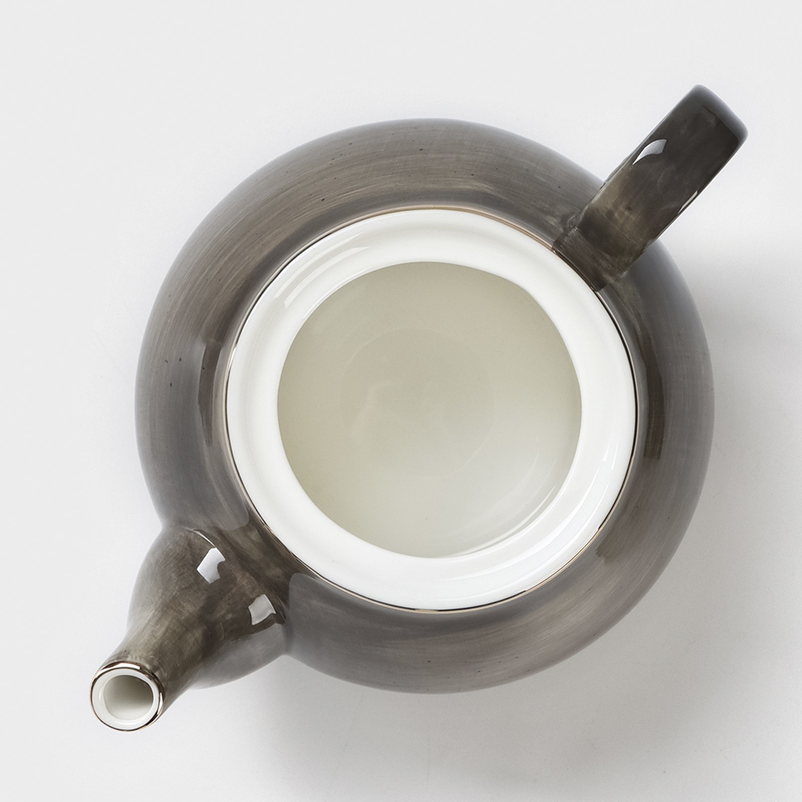 Заварочный чайник Доляна фарфоровый «Млечный путь» 900 мл цвет серый - фото 4