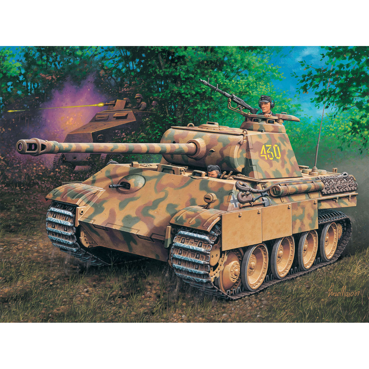 Сборная модель Revell Немецкий средний танк PzKpfw V Panther Ausf.G 03171 - фото 4