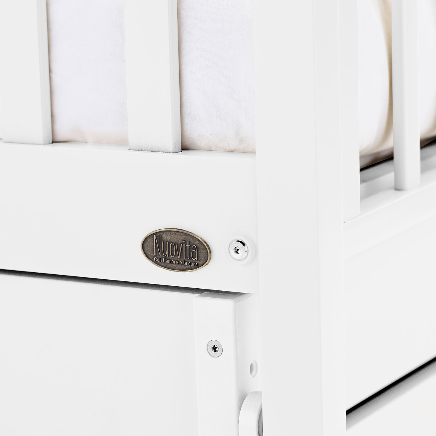 Детская кроватка Nuovita прямоугольная, продольный маятник (белый) - фото 19