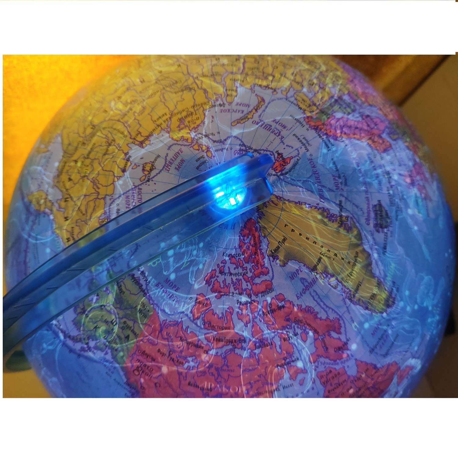 Глобус Globen День и ночь с двойной картой - политика и звездного неба и с подсветкой от батареек 25 см - фото 9