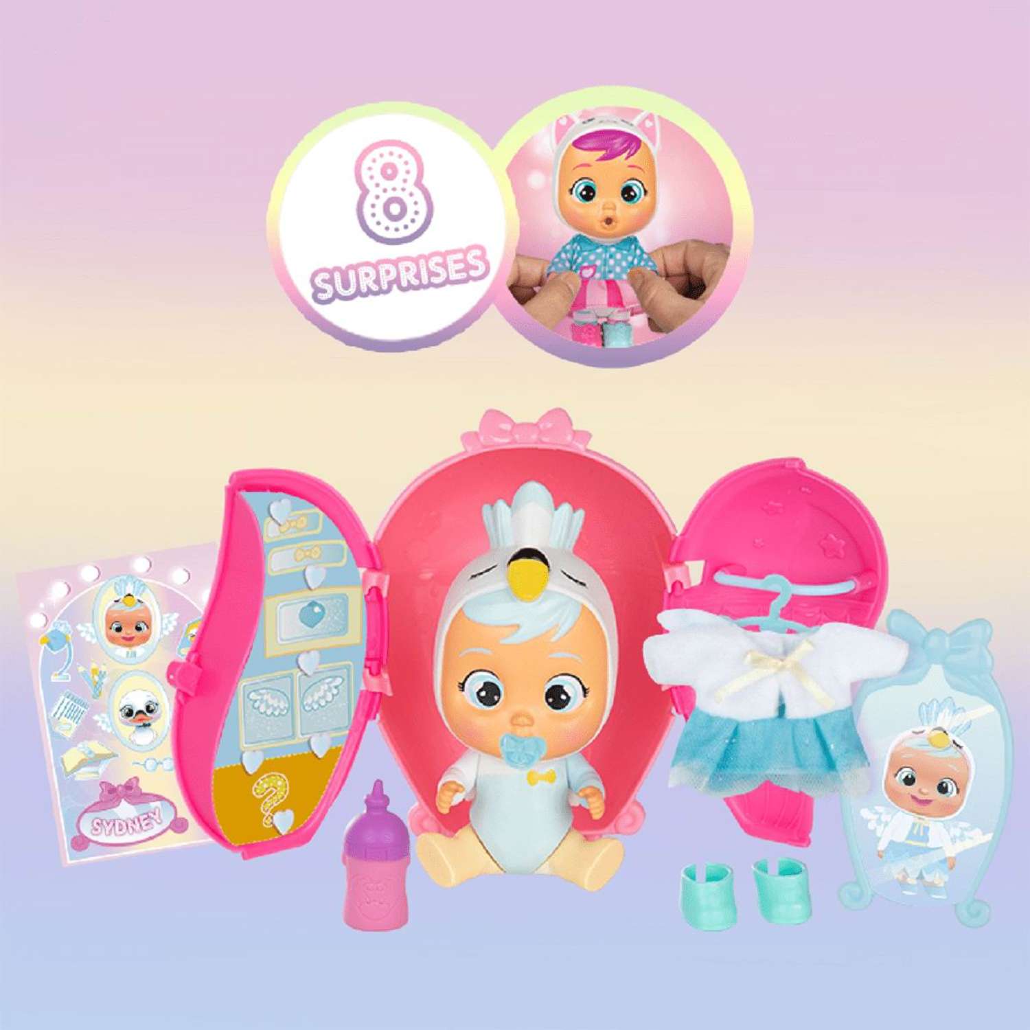 Кукла Cry Babies Magic Tears IMC Toys Плачущий младенец серия DRESS ME UP в комплекте с домиком и аксессуарами 81970 - фото 5