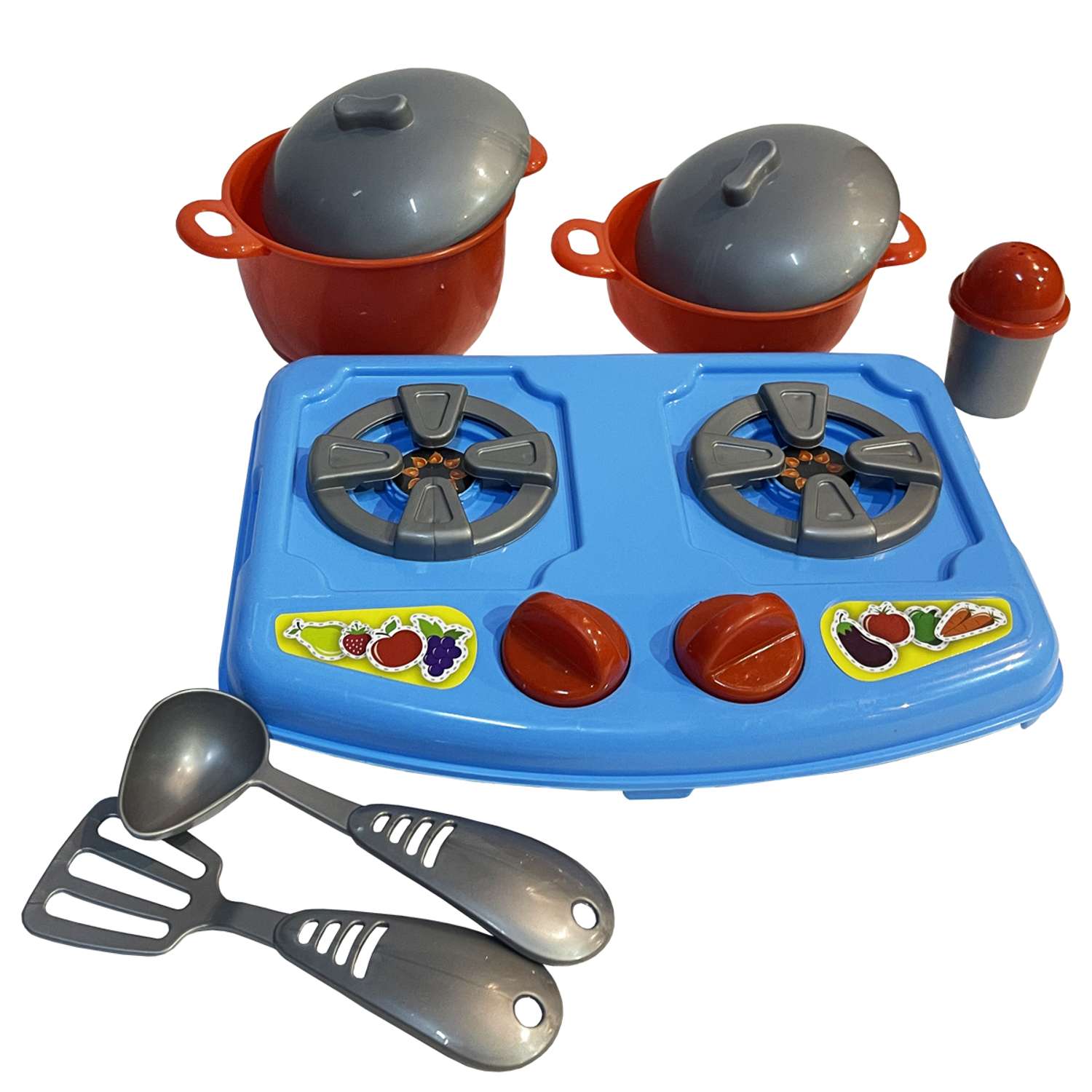 Набор посуды Zarrin Toys Дашенька с плитой 9 предметов RU04 - фото 2