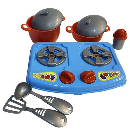 Набор посуды Zarrin Toys Дашенька с плитой 9 предметов RU04
