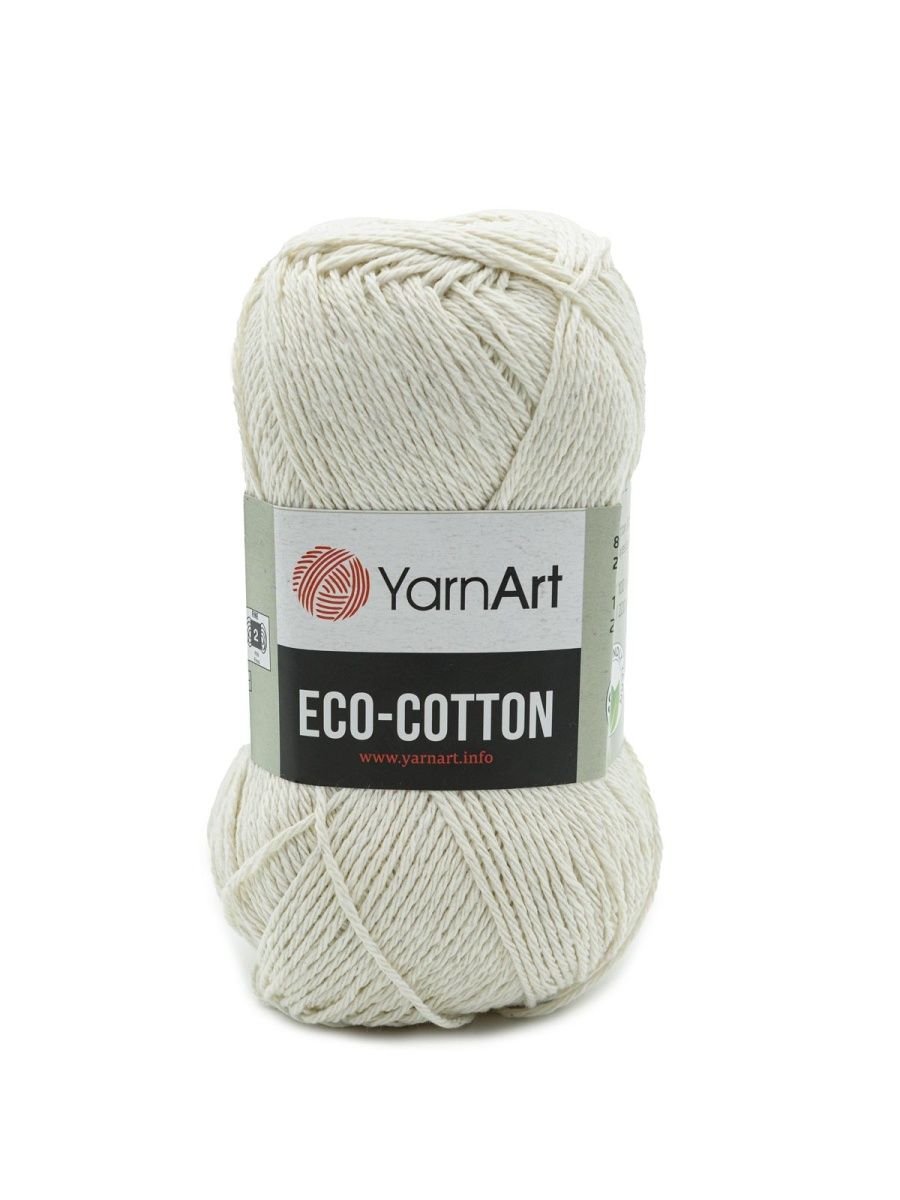 Пряжа YarnArt Eco Cotton комфортная для летних вещей 100 г 220 м 762 кремовый 5 мотков - фото 6