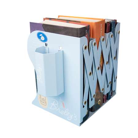 Подставка для книг CINLANKIDS голубая со стаканом для карандашей и ручек