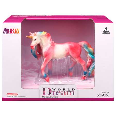 Игрушка фигурка Masai Mara Розовый единорог с длинной цветной гривой MM206-433