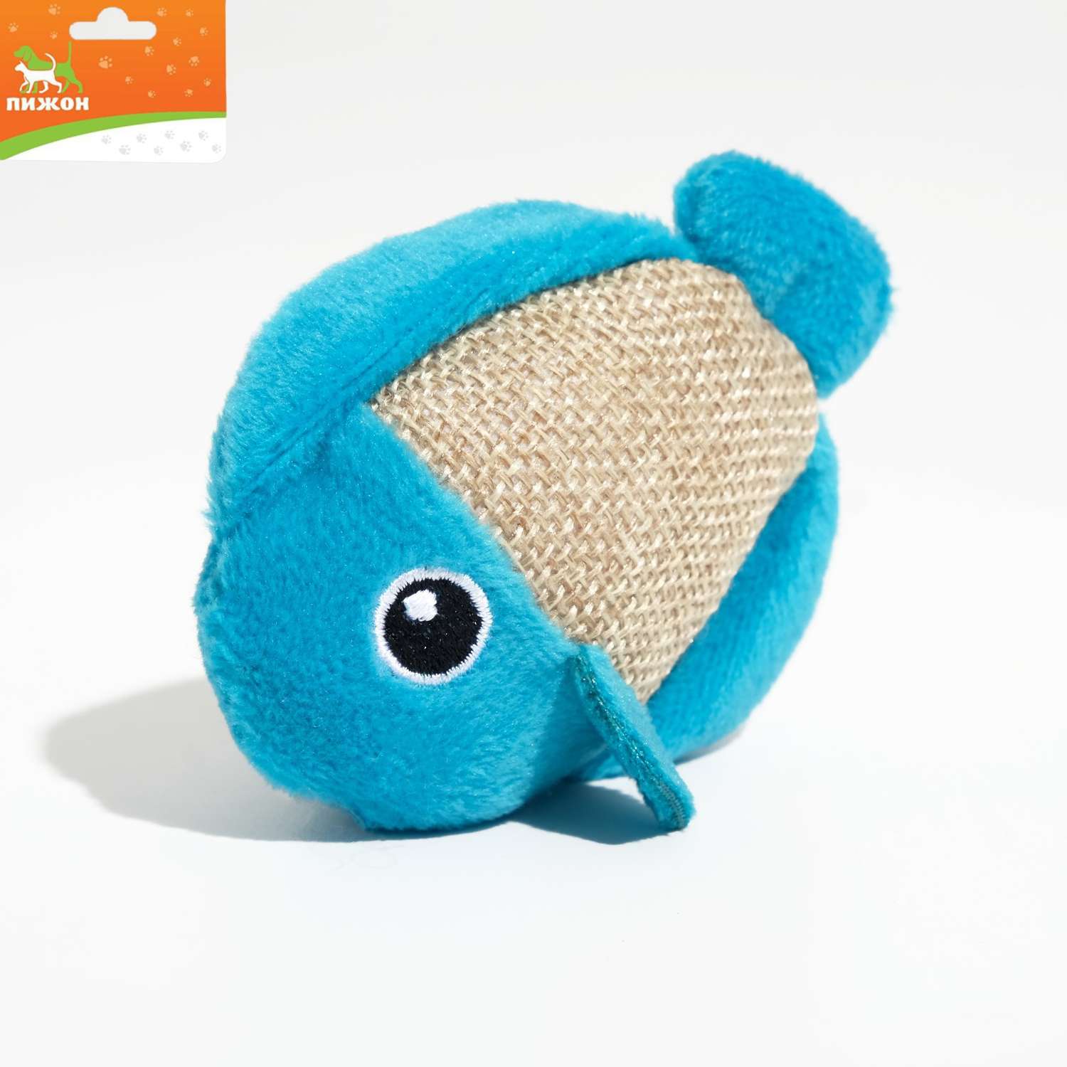 Мягкая игрушка для кошек Пижон с кошачьей мятой Рыбка голубая - фото 2