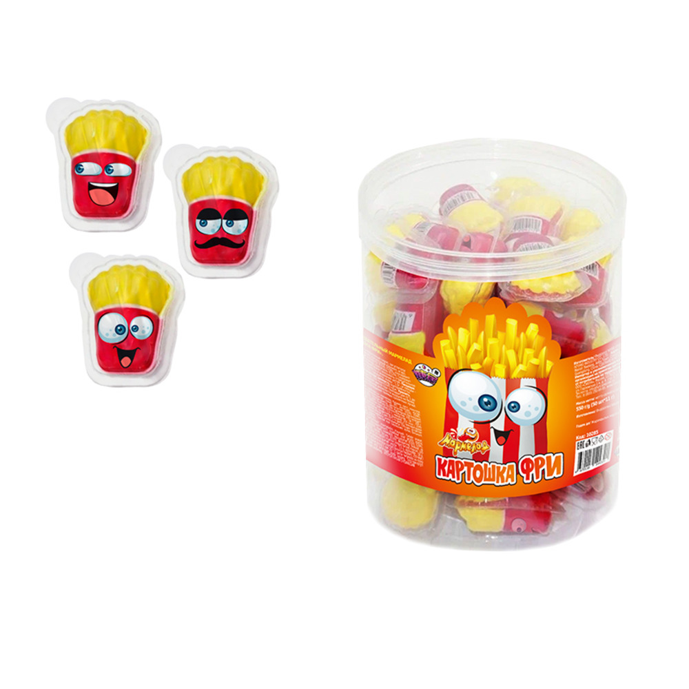 Жевательный мармелад Fun Candy Lab Картошка фри 50 шт по 11 гр - фото 1