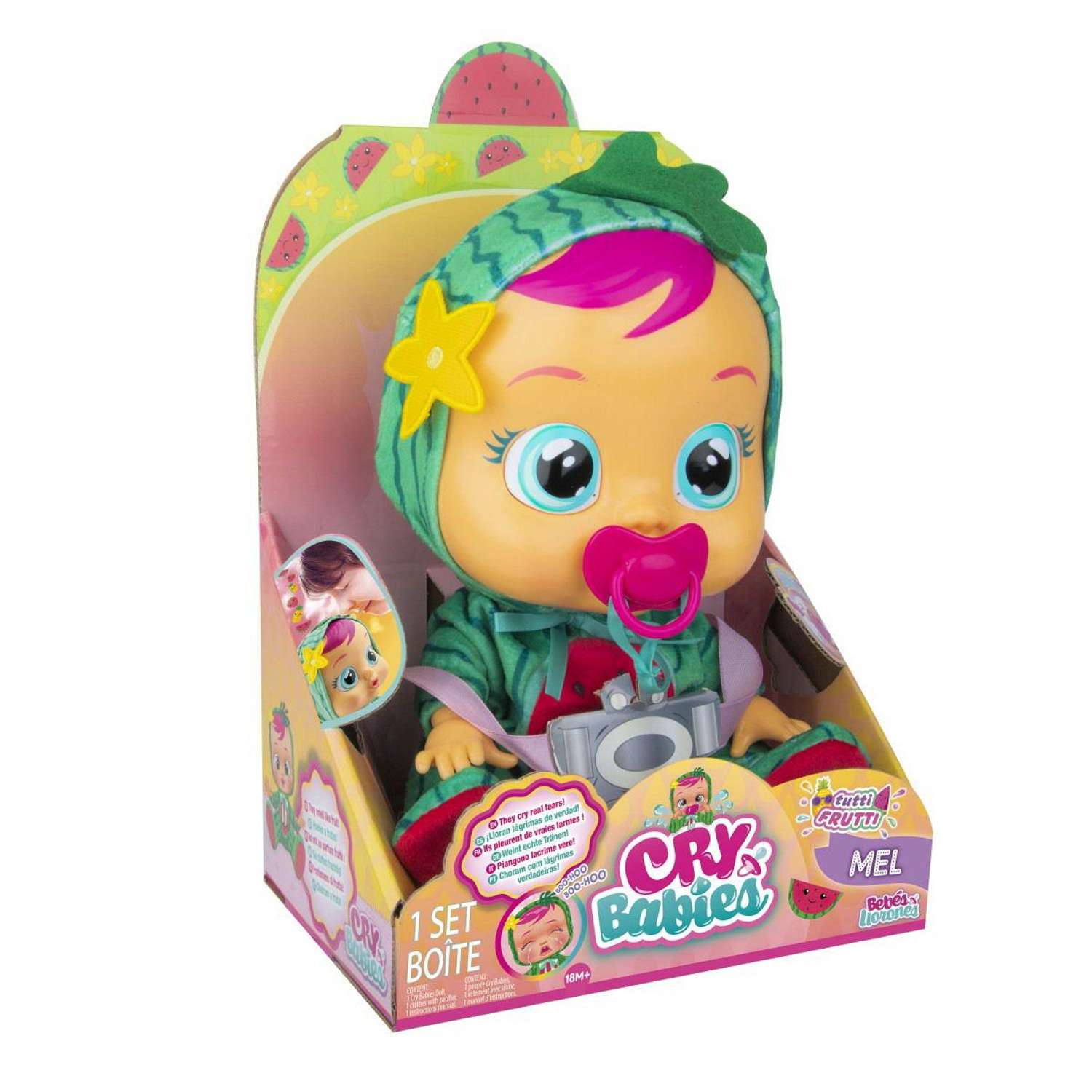 Кукла Cry Babies Tutti Frutti IMC Toys Плачущий младенец Mel 30 см 93805 - фото 1