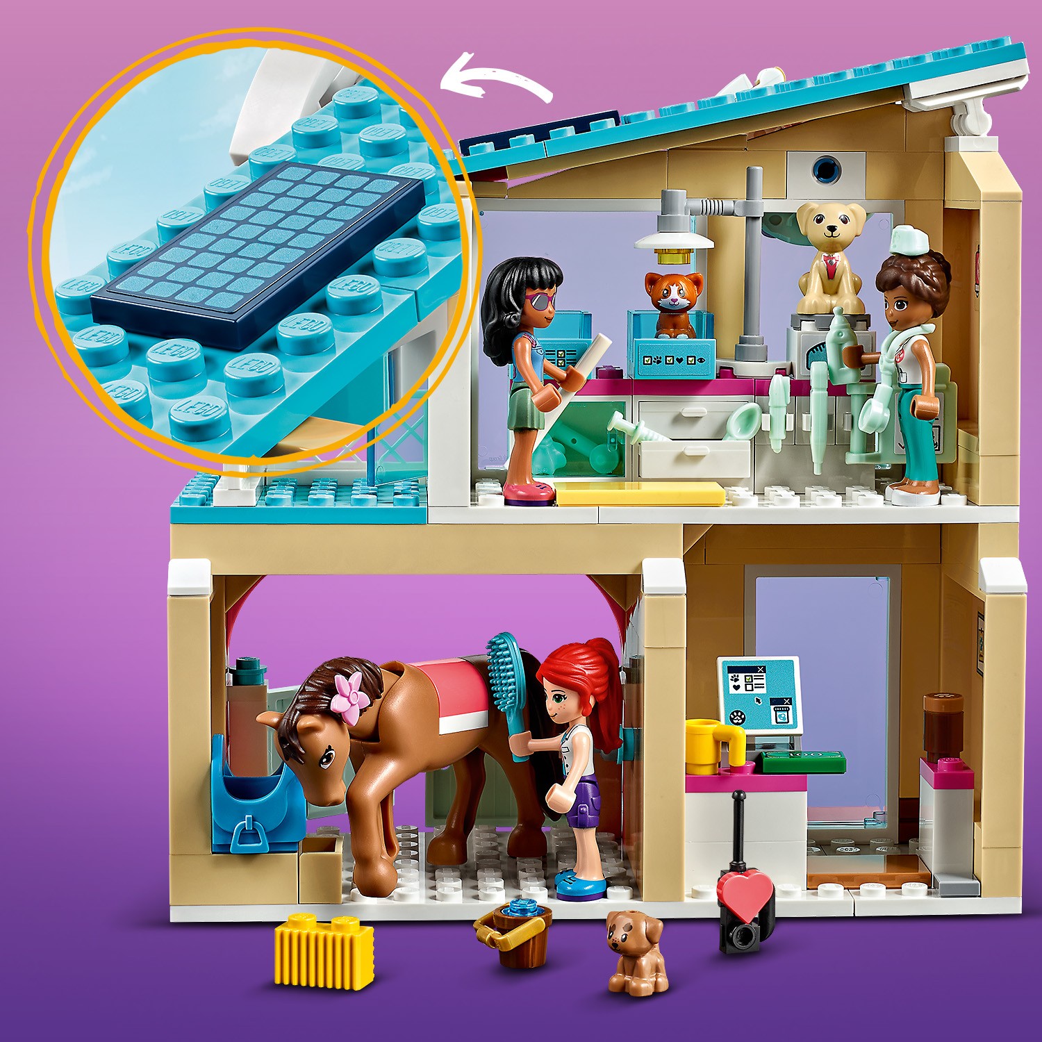 Конструктор LEGO Friends Ветеринарная клиника Хартлейк-Сити 41446 - фото 4