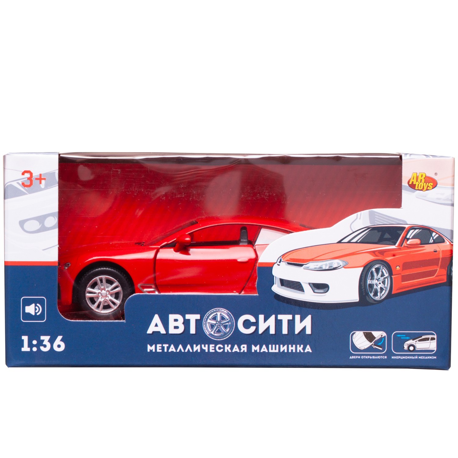 Автомобиль Abtoys АвтоСити 1:36 красный C-00523/красный - фото 2