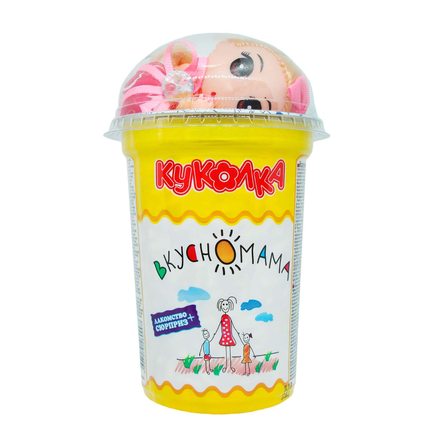 Воздушный рис Вкусномама в карамели с игрушкой для девочки Куколка - фото 1