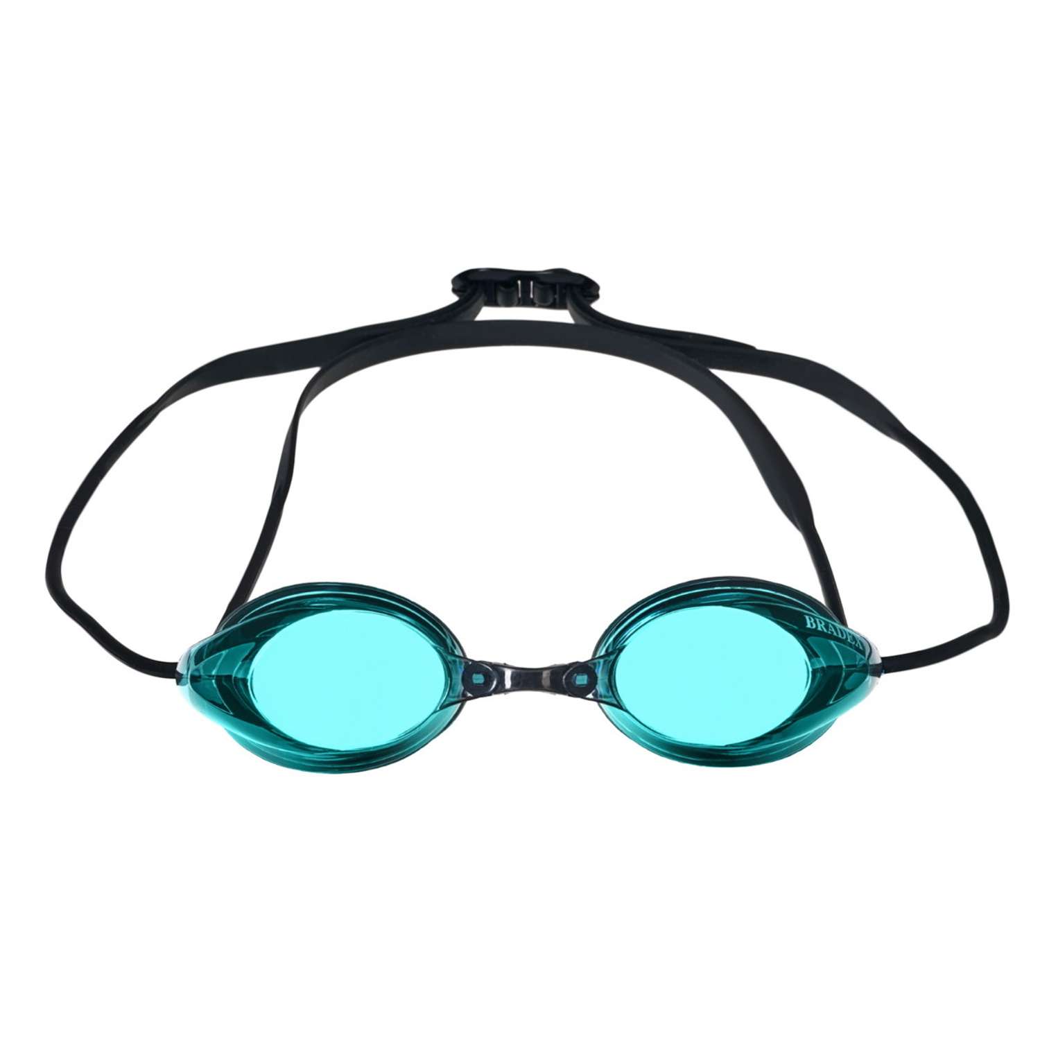 Очки для плавания Bradex серия Спорт черные c голубыми линзами - фото 11