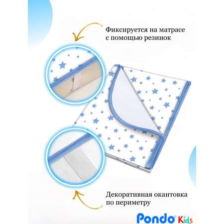 Клеенка непромокаемая Pondo синие звездочки