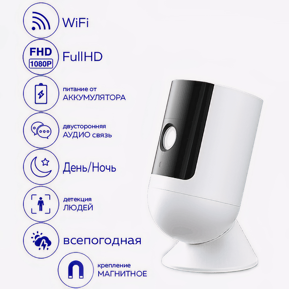 iFEEL Disco IP Камера видеоняня WiFi беспроводная автономная аккумуляторная IFS-CB001