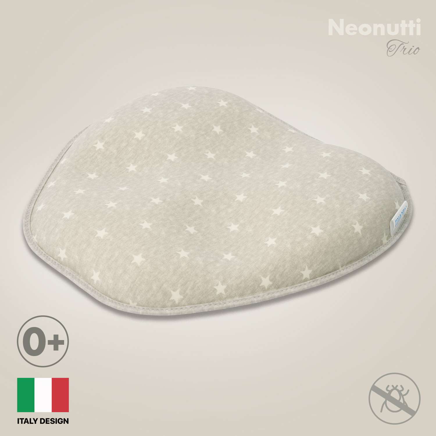 Подушка для новорожденного Nuovita Neonutti Trio Dipinto Серая - фото 2