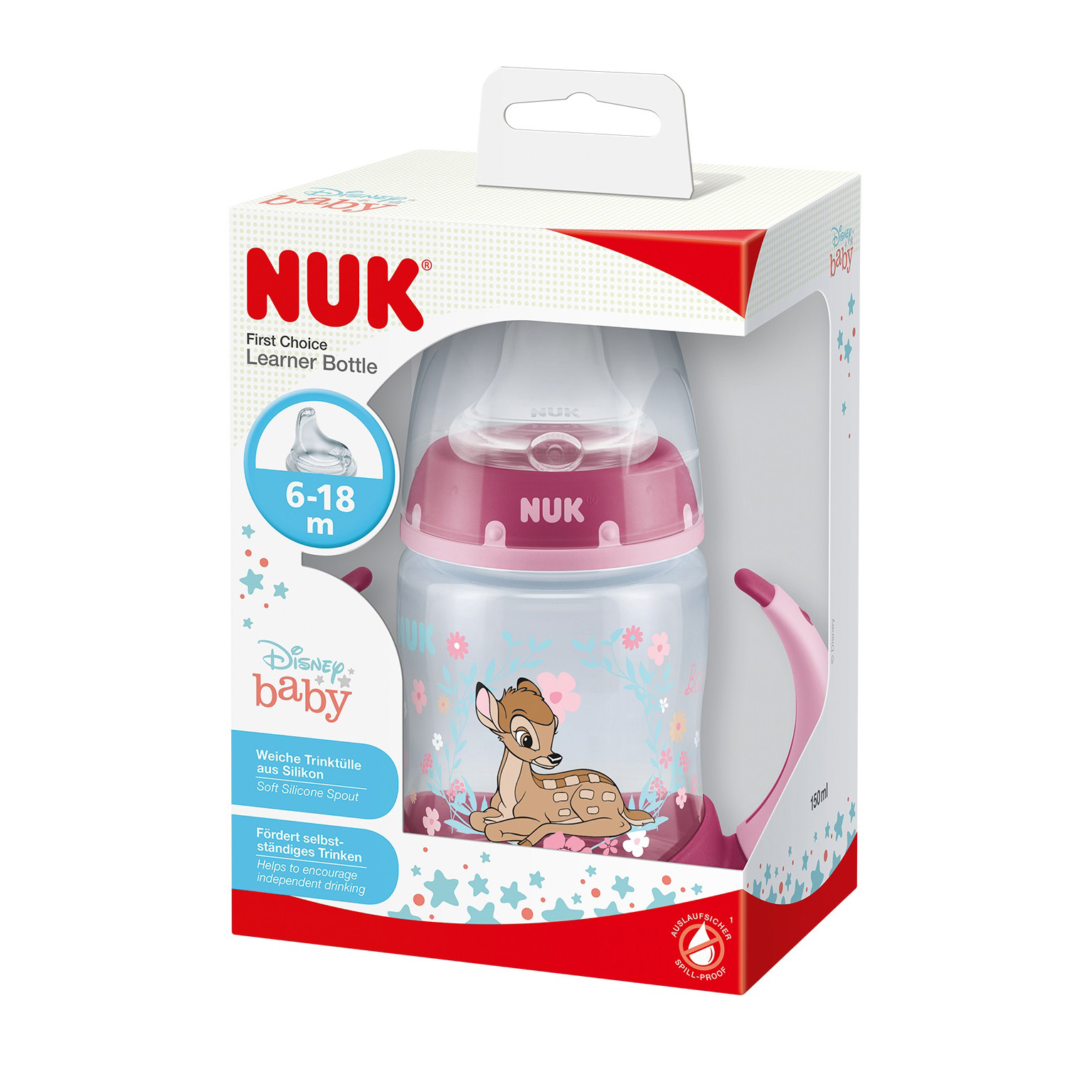 Бутылочка Nuk First Choice Дисней Бэмби обучающая 150мл - фото 2