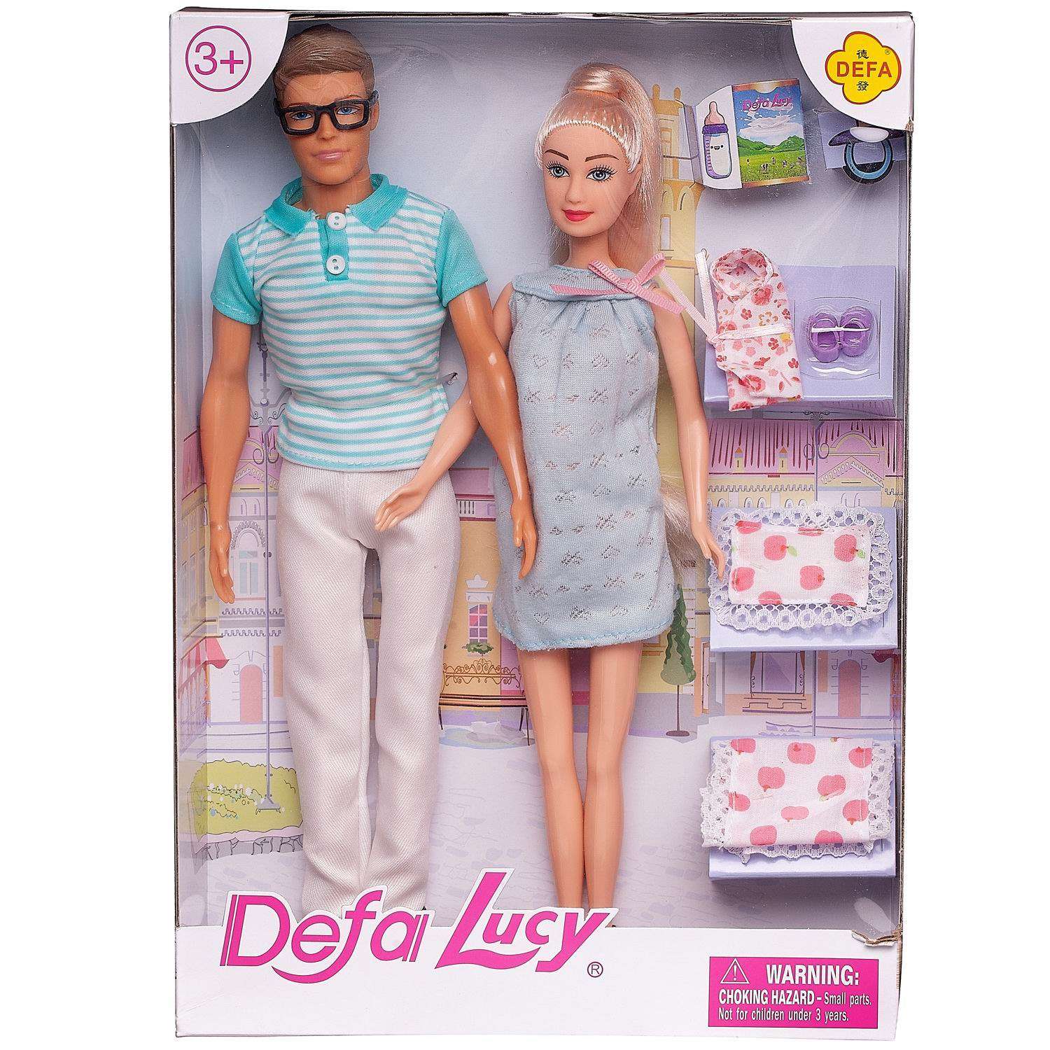 Набор кукол ABTOYS Lucy В ожидании чуда муж и беременная жена в наборе с игровыми предметами 29 и 30 см 8349d - фото 2