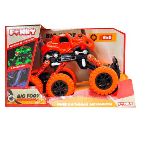 Машинка Funky Toys внедорожник инерционный 6х6 оранжевая FT97949-МП