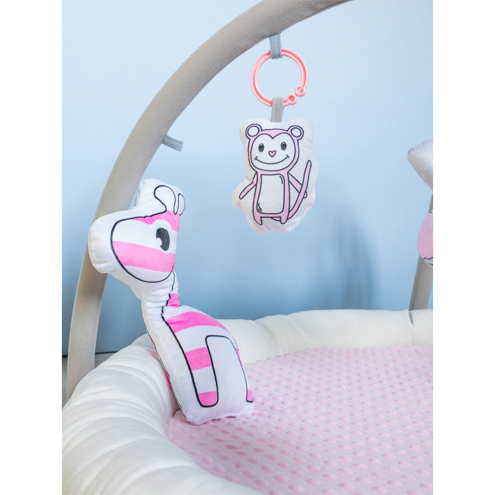 Развивающий коврик EVERFLO Animals World pink HS0431265 - фото 4