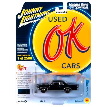 Автомобиль Johnny Lightning 1:64 черный